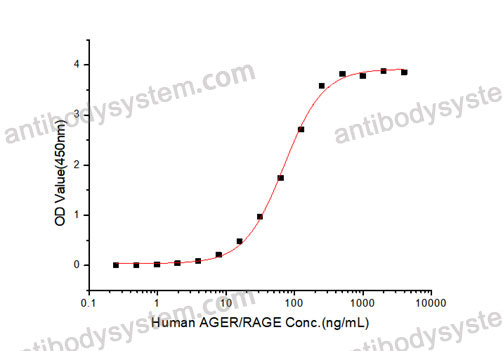 Recombinant Human RAGE/AGER Protein, C-hFc-His (Active)