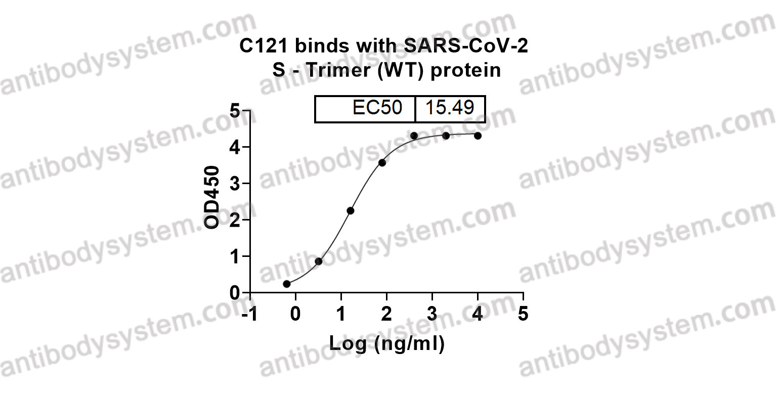 Bioactivity for InVivoMAb Anti-SARS-CoV-2 RBD Antibody (C121) ?>